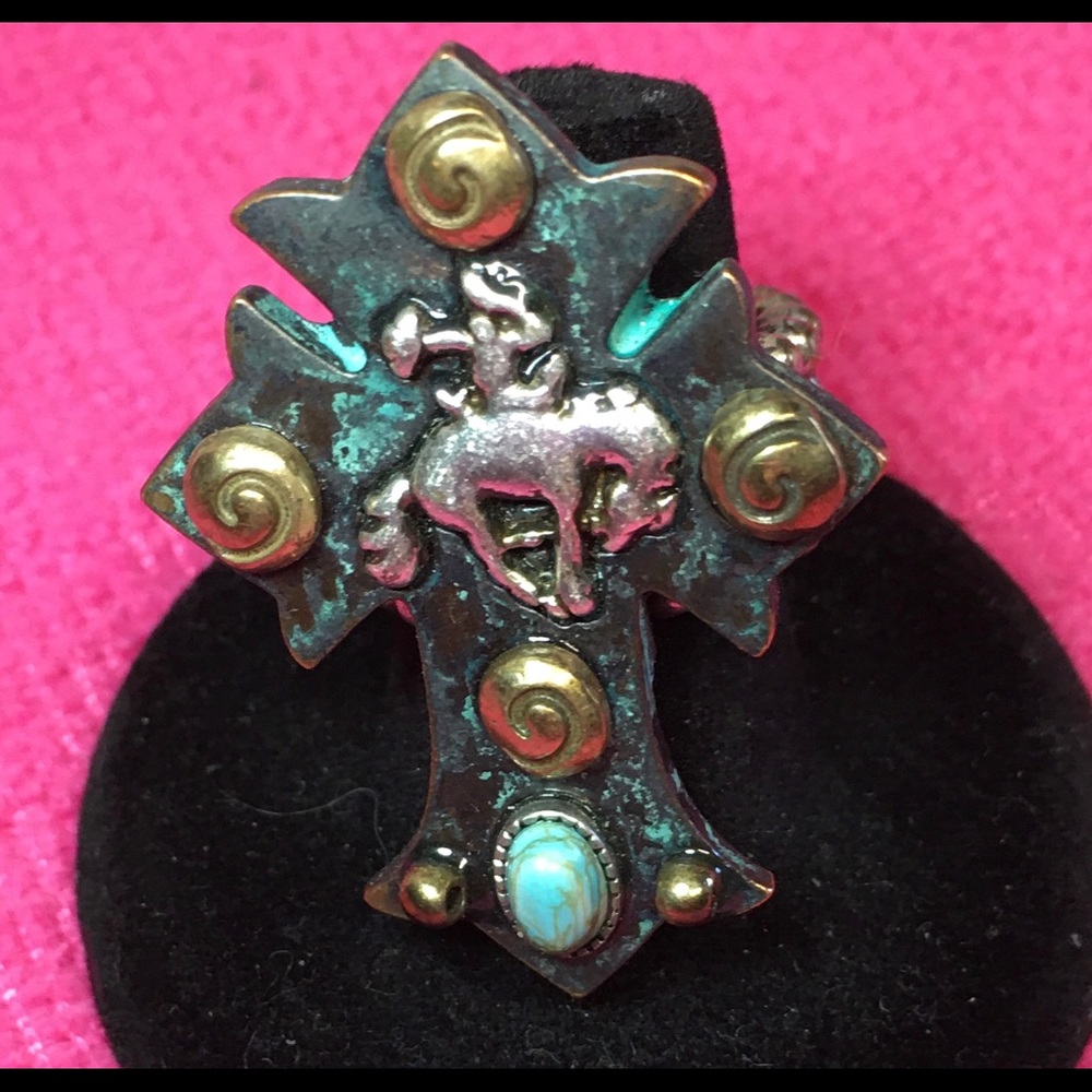 Turquoise rodeo stretch ring